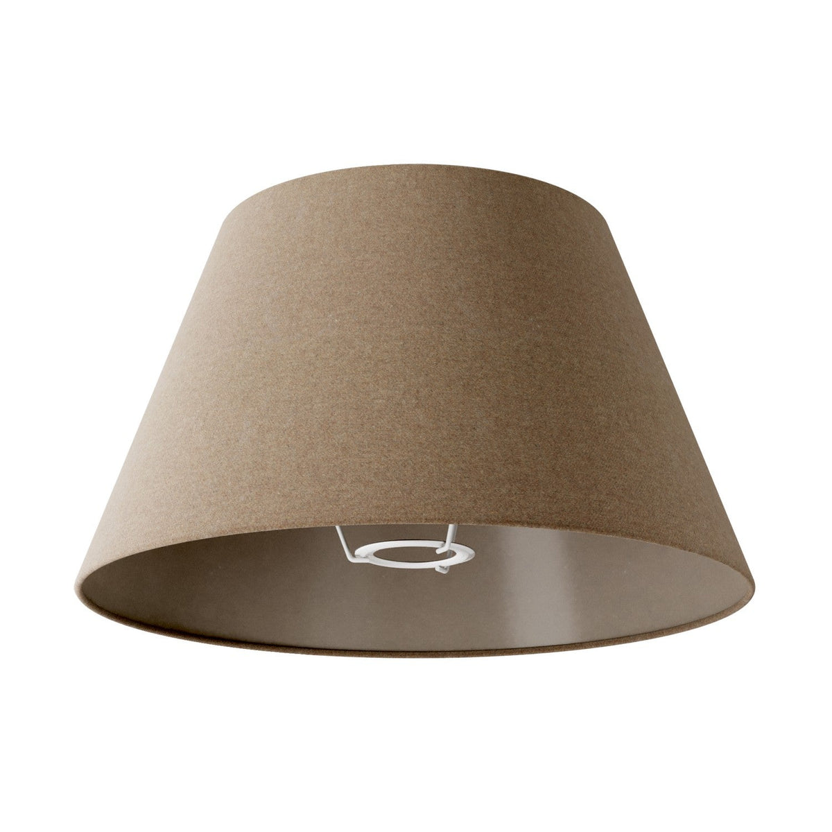 Impero M Lampenschirm aus Stoff für Stehleuchte mit E27-Fassung – Made in Italy – Braune Wolle