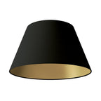 Impero M Lampenschirm für Pendelleuchte mit E27-Fassung - Hergestellt in Italien - Schwarz/Gold