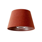 Impero S Lampenschirm mit E27-Fassung für Tisch- oder Wandleuchte – Made in Italy – Wollstoff Lobster Orange
