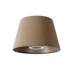 Impero-Lampenschirm S mit E27-Fassung für Tischleuchte oder Wandleuchte – Made in Italy – Braune Wolle