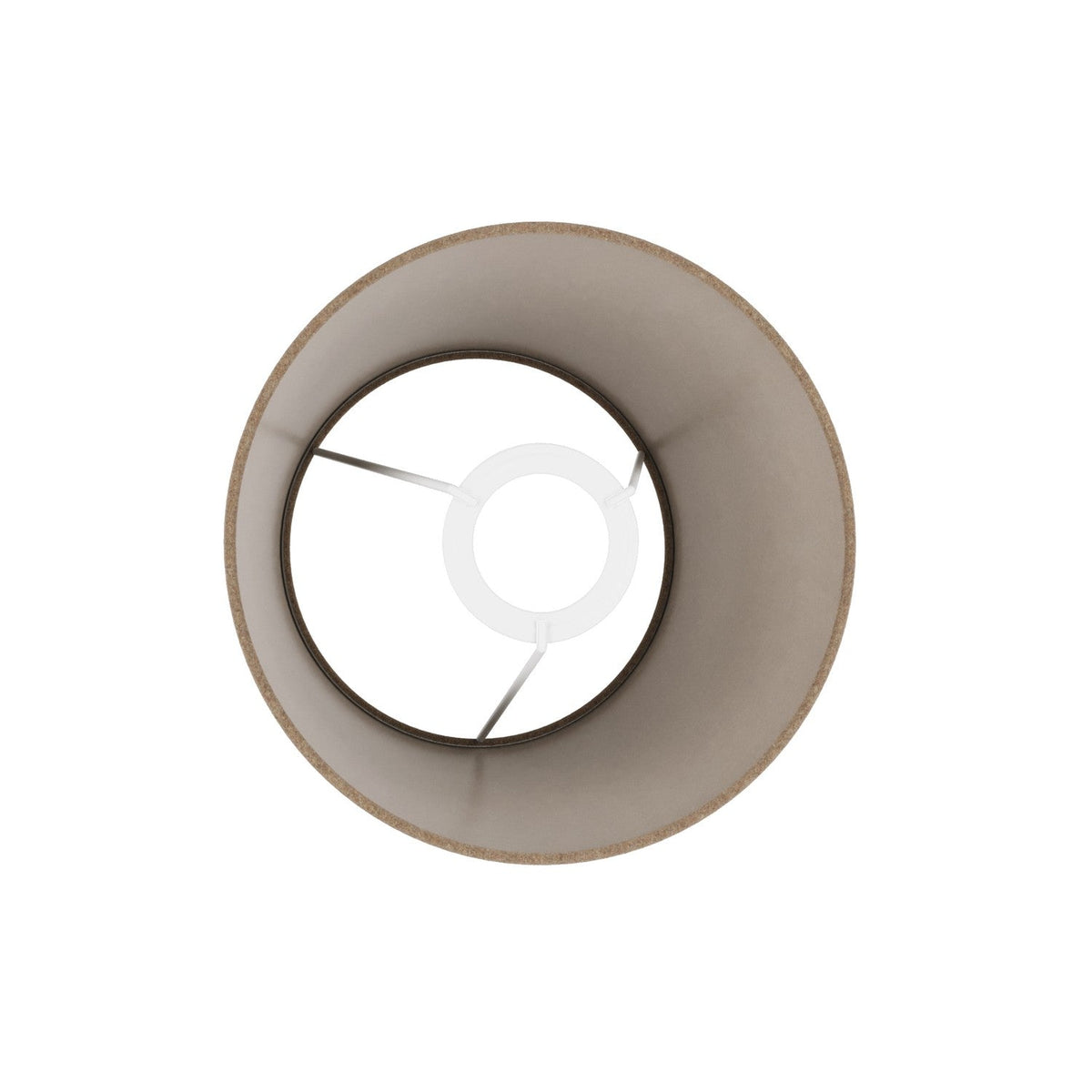 Impero-Lampenschirm S mit E27-Fassung für Tischleuchte oder Wandleuchte – Made in Italy – Braune Wolle – Ansicht 3