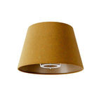Impero-Lampenschirm S mit E27-Fassung für Tischlampe oder Wandleuchte – Made in Italy – Senfgelbe Wolle