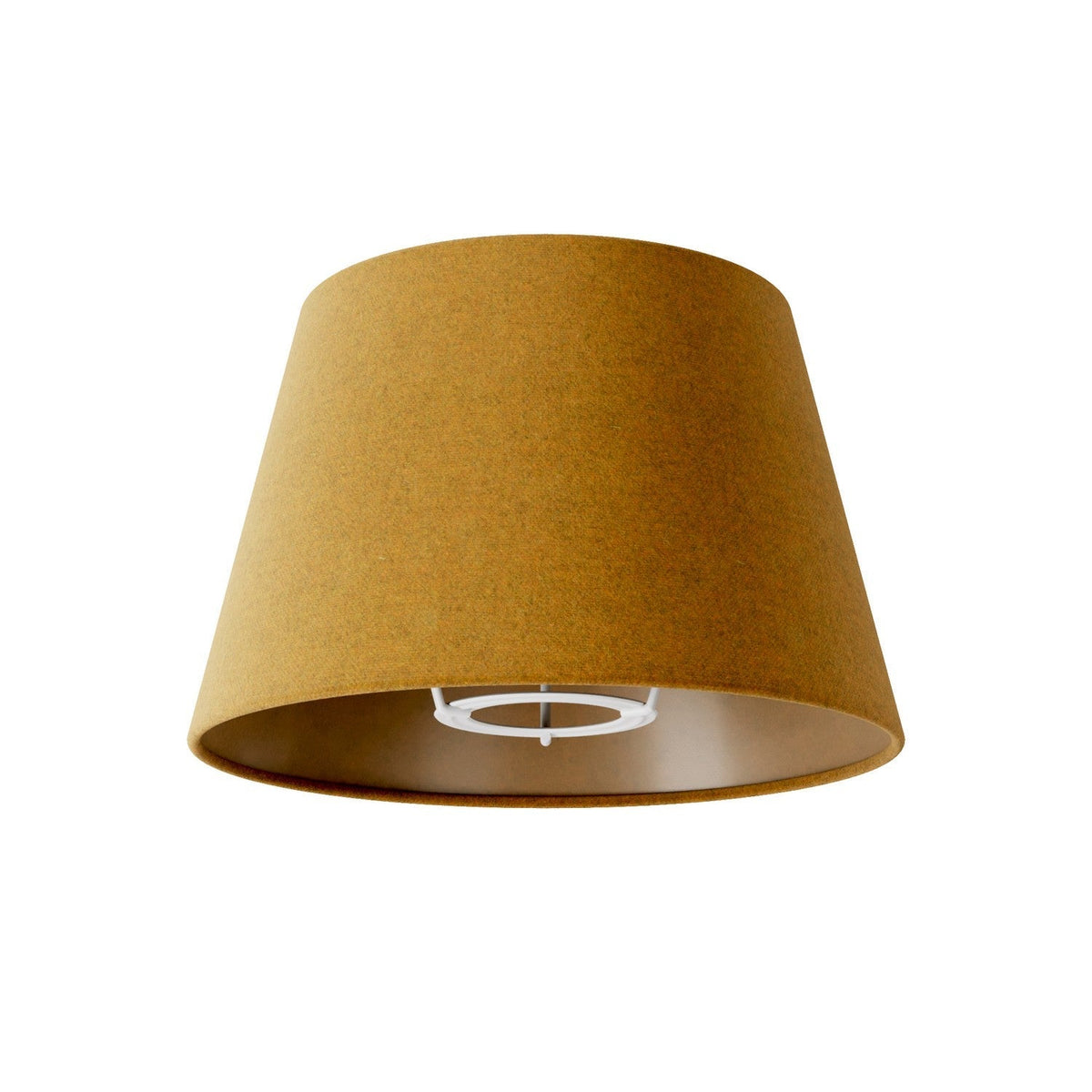 Impero-Lampenschirm S mit E27-Fassung für Tischlampe oder Wandleuchte – Made in Italy – Senfgelbe Wolle