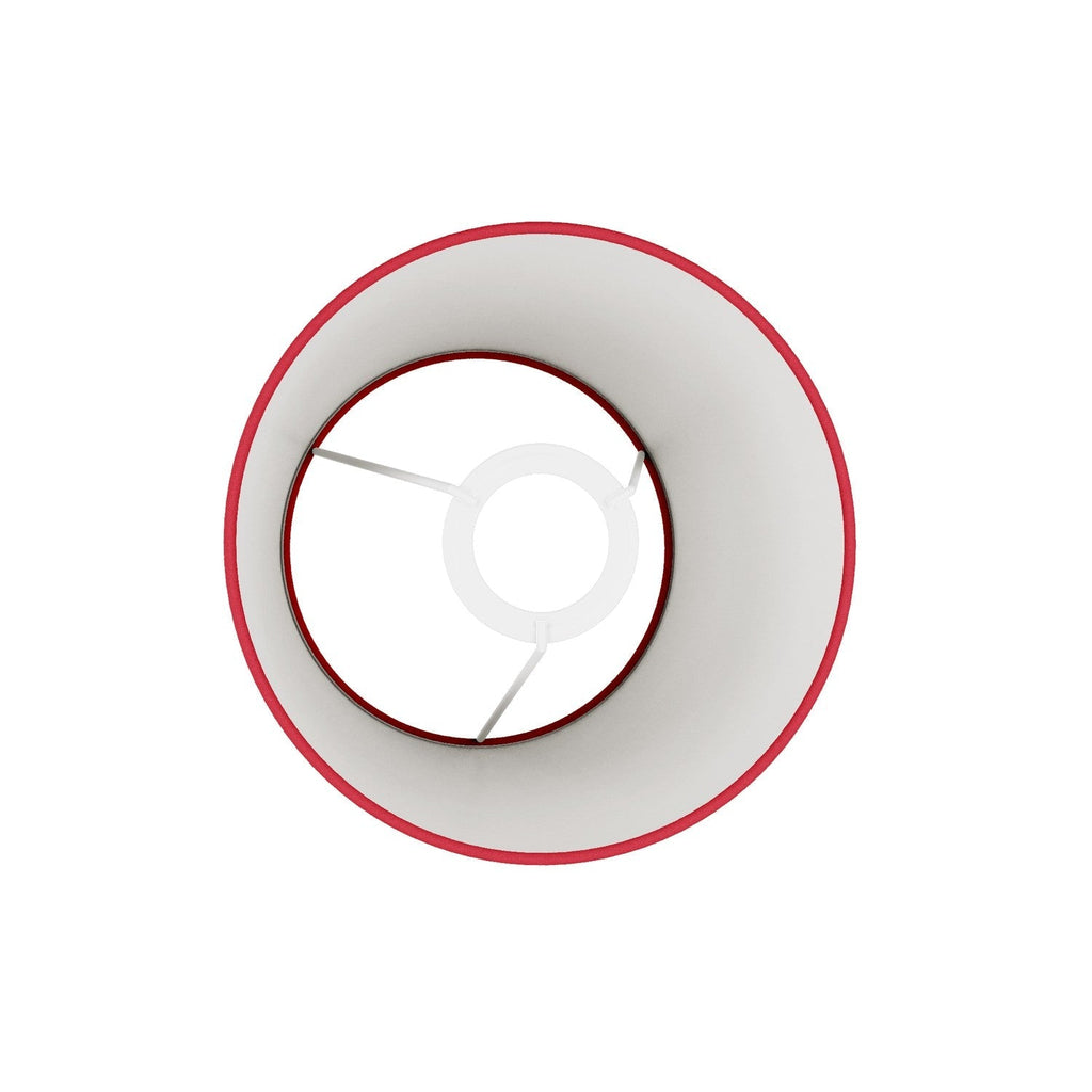 Lampenschirm Impero S mit E27-Fassung für Tisch- oder Wandleuchten – Made in Italy – Roter Stoff – Ansicht 3