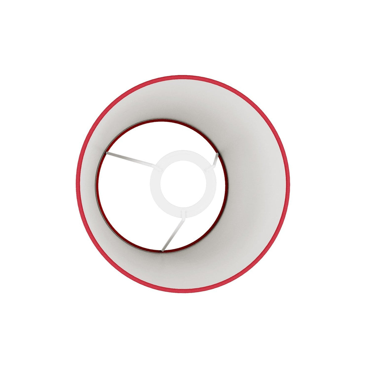 Lampenschirm Impero S mit E27-Fassung für Tisch- oder Wandleuchten – Made in Italy – Roter Stoff – Ansicht 3