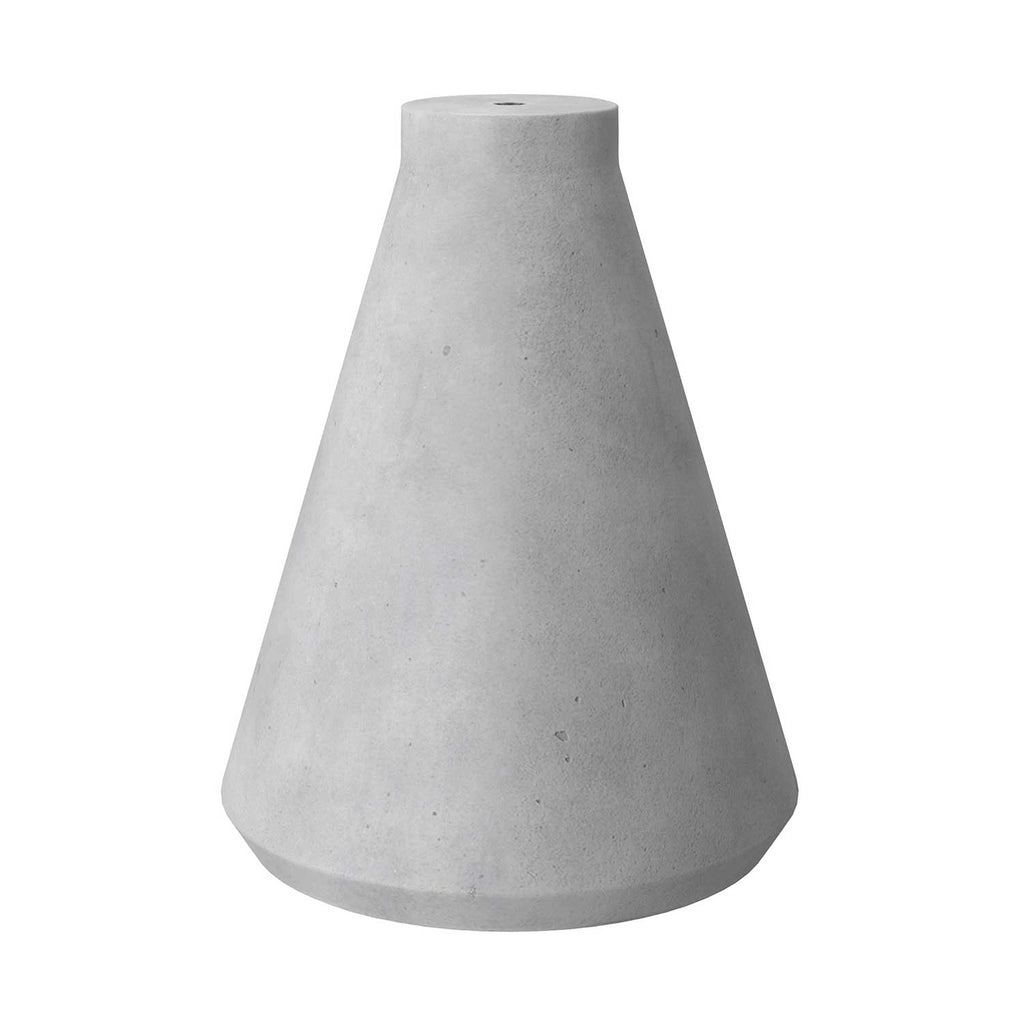 Trichter-Lampenschirm aus Beton für Pendelleuchte – komplett mit Klemmlampe und E27-Fassung – Hellgrau – Ansicht 3
