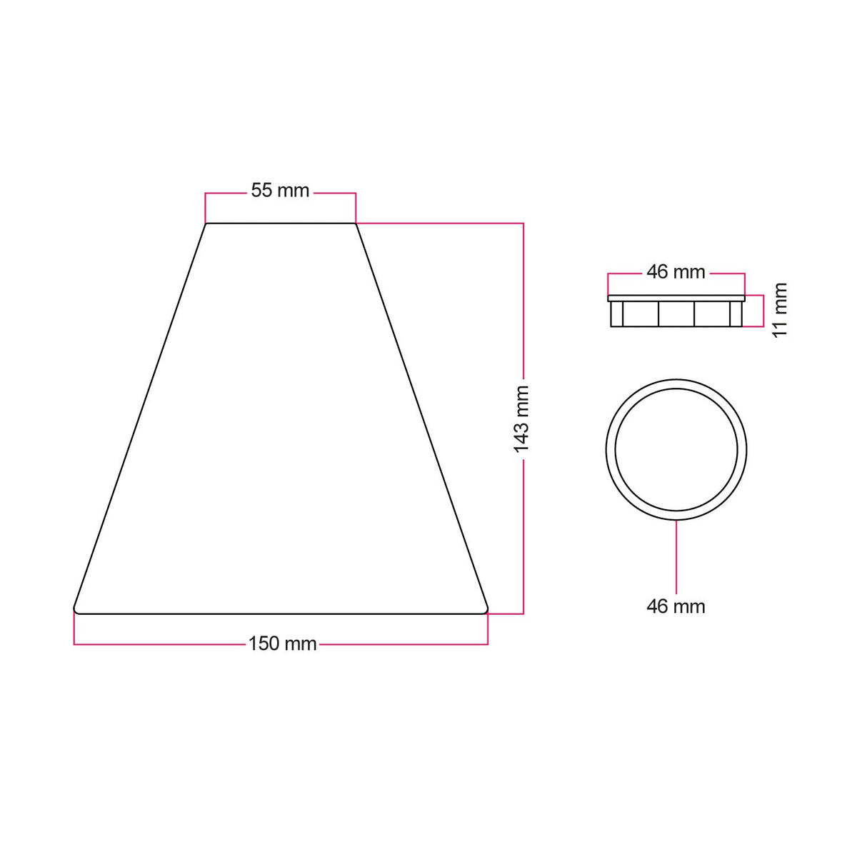 Konischer Lampenschirm aus Holz – Ansicht 6