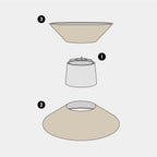 Lampenschirm Clessidra aus Stoff, Arenal-Taupe – Made in Italy – Ansicht 7