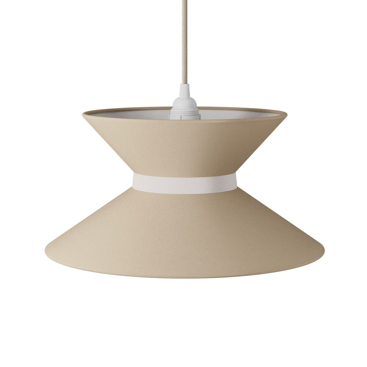 Lampenschirm Clessidra aus Stoff, Arenal-Taupe – Made in Italy – Ansicht 4