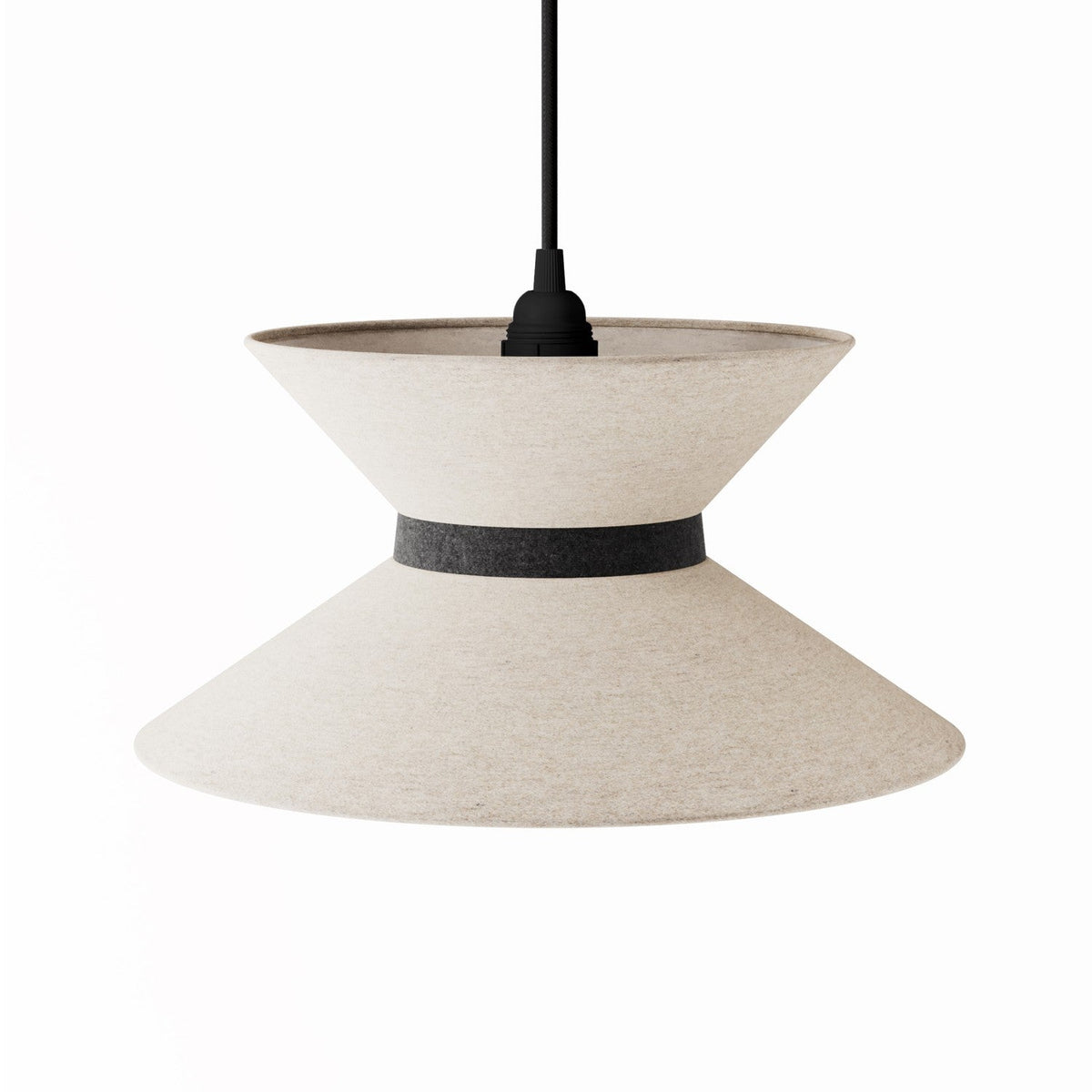 Stoffschirm Clessidra für Pendelleuchte – Wolle Beige – Ansicht 13