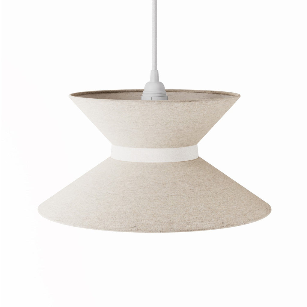 Stoffschirm Clessidra für Pendelleuchte – Wolle Beige – Ansicht 4