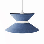 Stoffschirm Clessidra für Pendelleuchte – Blaue Wolle – Ansicht 4