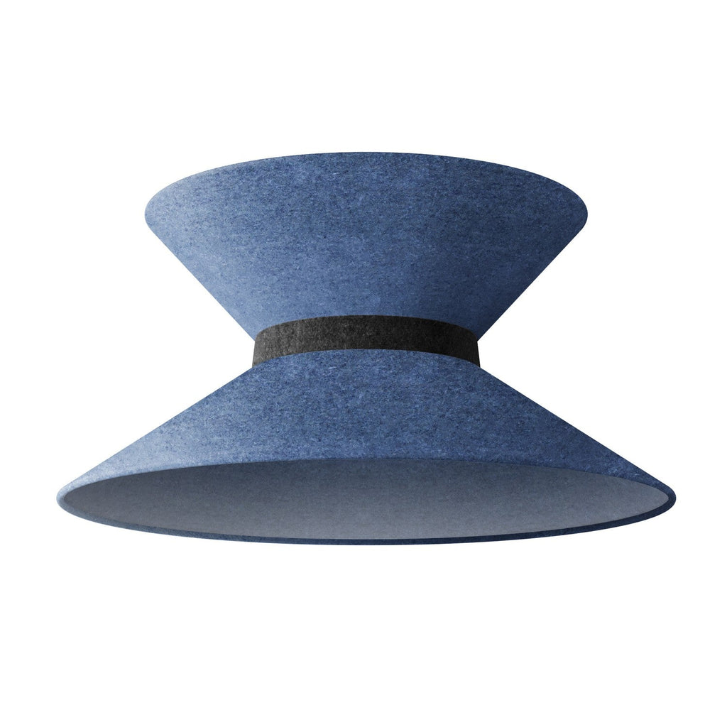 Stoffschirm Clessidra für Pendelleuchte – Blaue Wolle – Ansicht 10