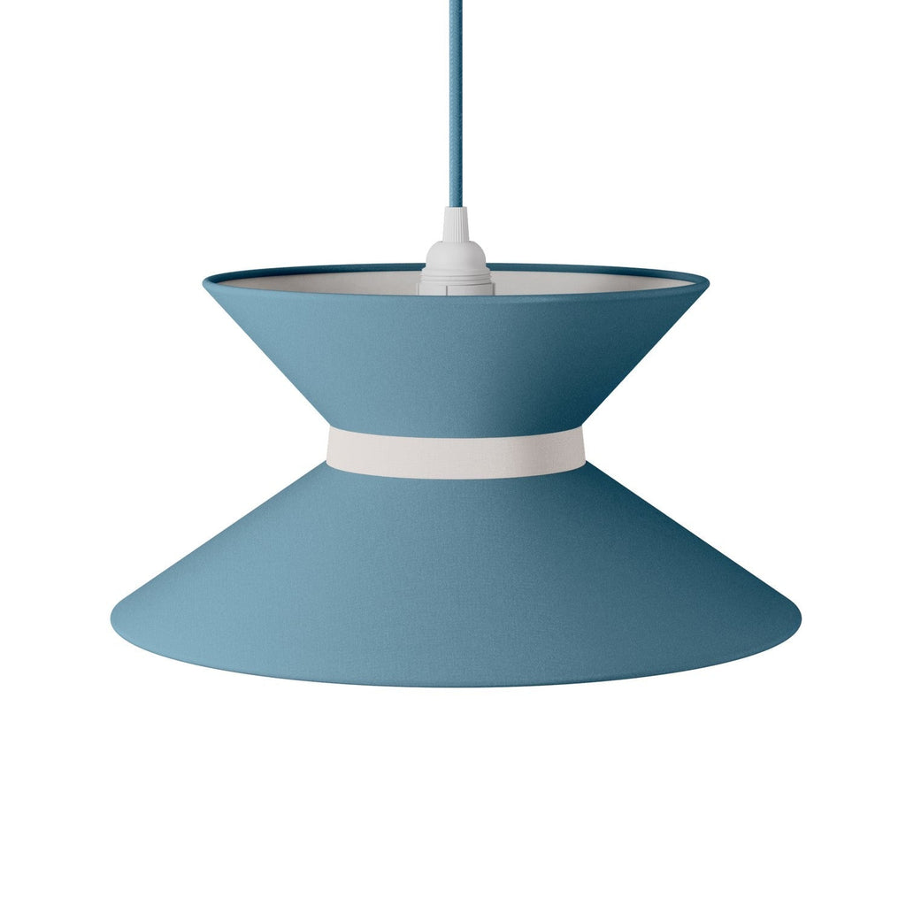 Lampenschirm aus Stoff Clessidra Teletta Himmelblau – Made in Italy – Ansicht 4
