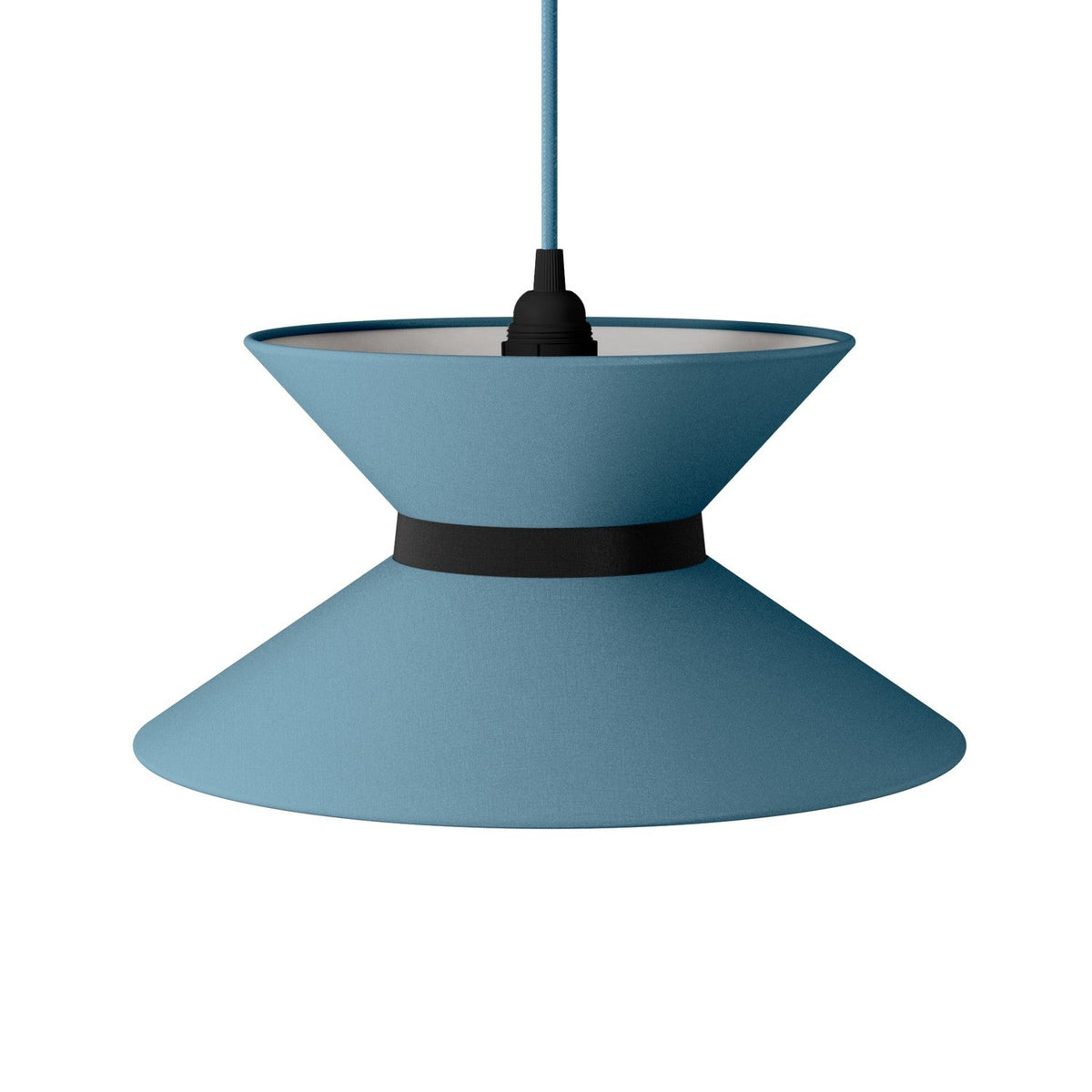 Lampenschirm aus Stoff Clessidra Teletta Himmelblau – Made in Italy – Ansicht 13