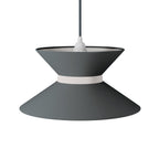 Lampenschirm aus Stoff Clessidra Teletta dunkelgrau - Made in Italy – Ansicht 4