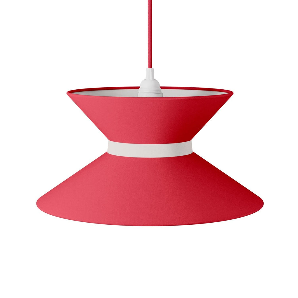 Clessidra Stofflampenschirm Teletta Rot - Made in Italy – Ansicht 4