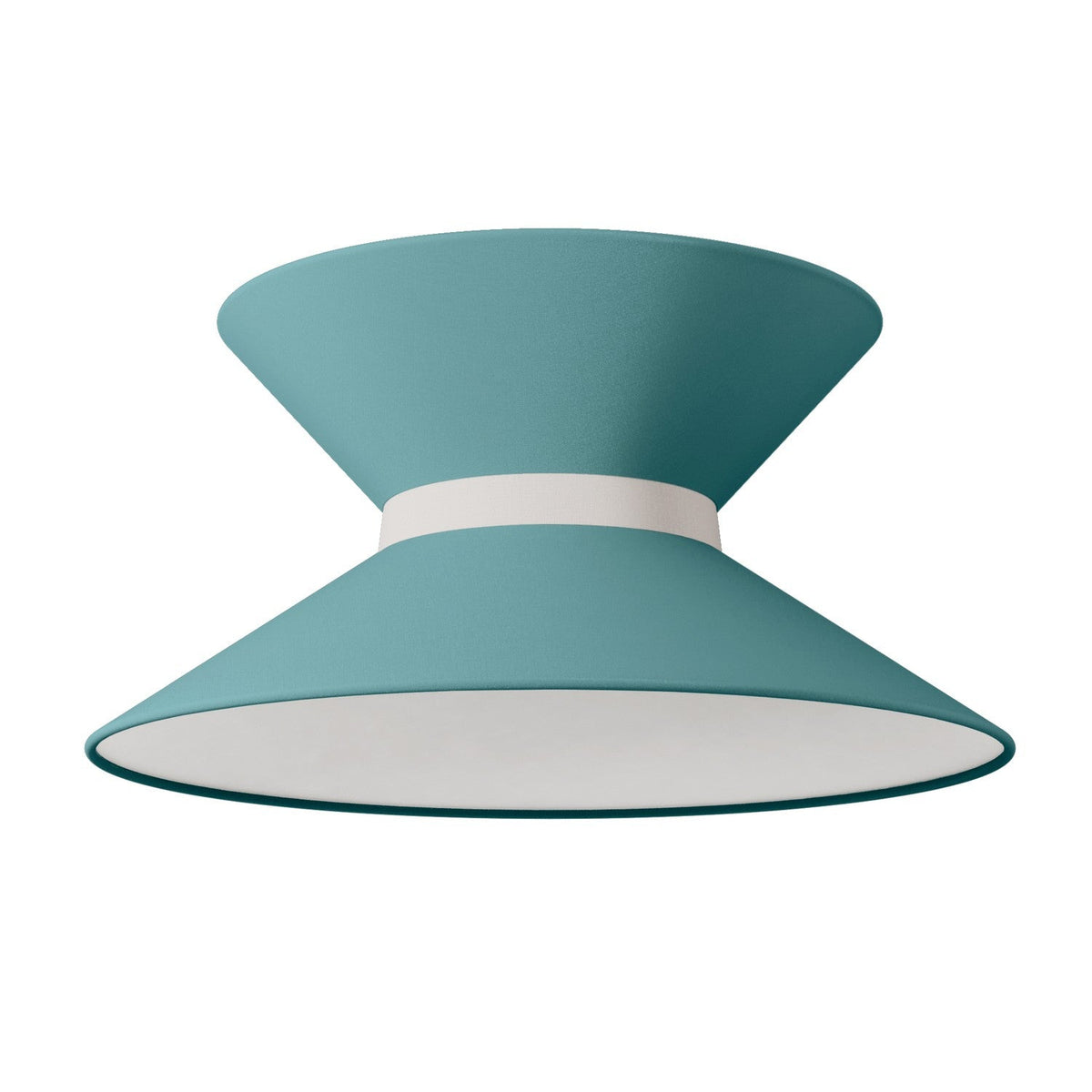 Lampenschirm aus Stoff Clessidra Teletta grün Dubio - Made in Italy