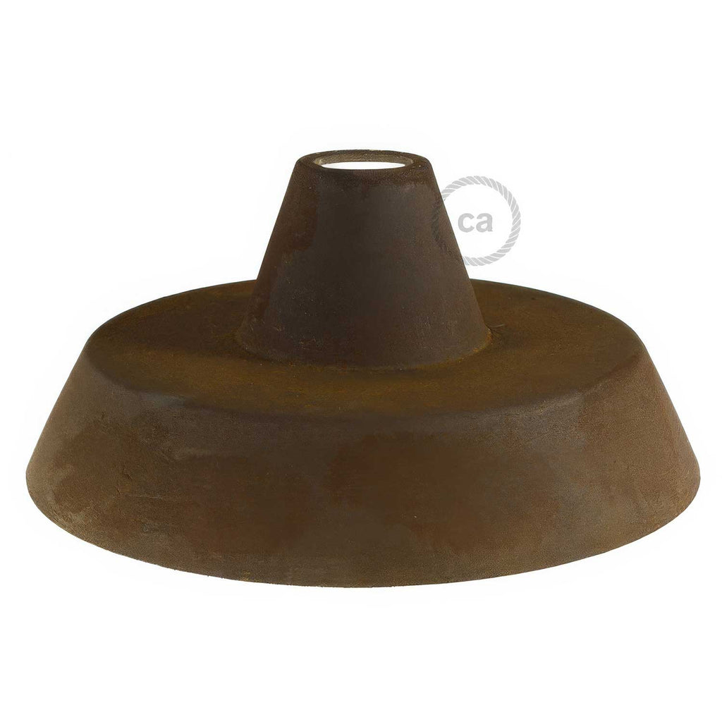 Industrieschirm aus Keramik für Pendelleuchten – Made in Italy – Corten-Effekt – Ansicht 3