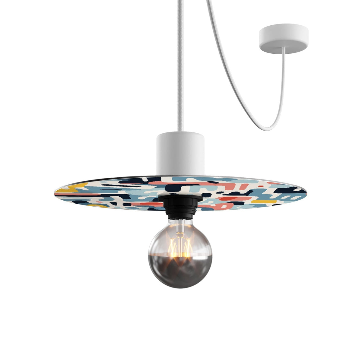 Ellepì Mini-Flachschirm mit geometrischen „Kaleidoscope“-Designs Geometrie 1, Durchmesser 24 cm – Made in Italy – Ansicht 4