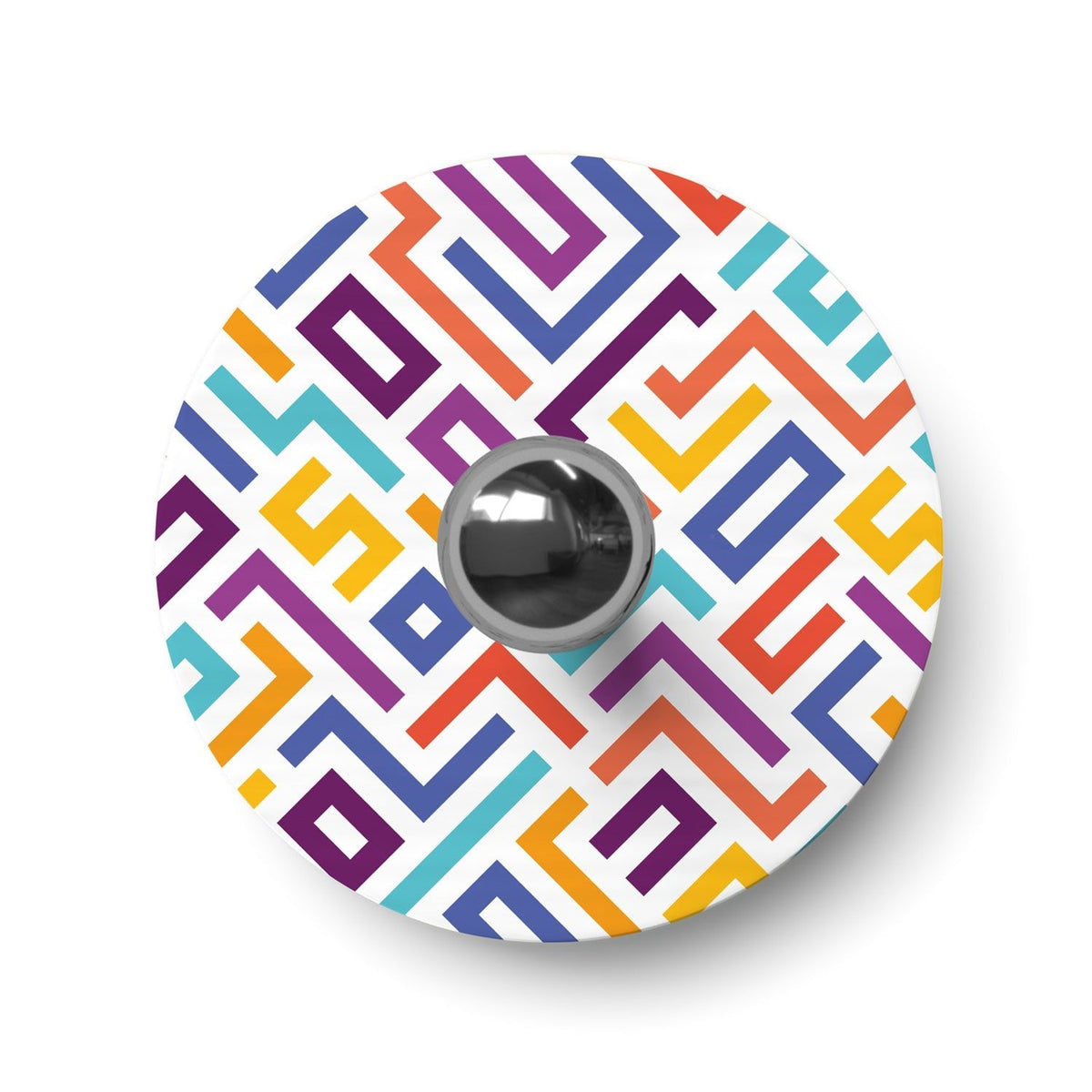 Mini-Piatto-Schirm Ellepì mit geometrischen Mustern 'Kaleidoscope' Geometrie 2, Durchmesser 24 cm – Made in Italy – Ansicht 3