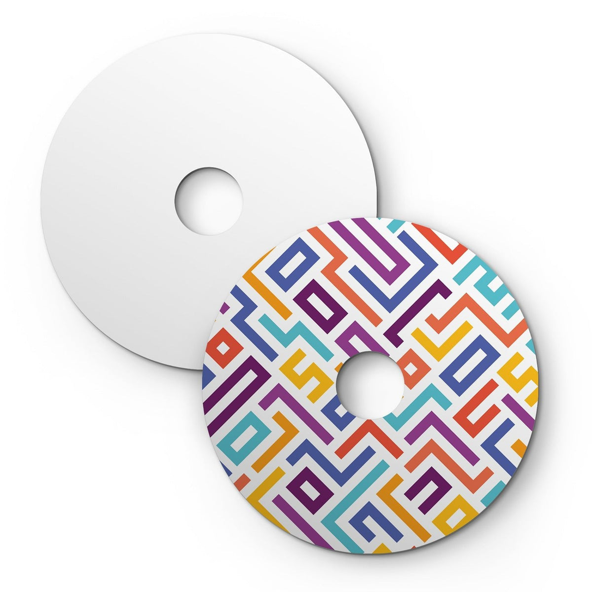 Mini-Piatto-Schirm Ellepì mit geometrischen Mustern 'Kaleidoscope' Geometrie 2, Durchmesser 24 cm – Made in Italy