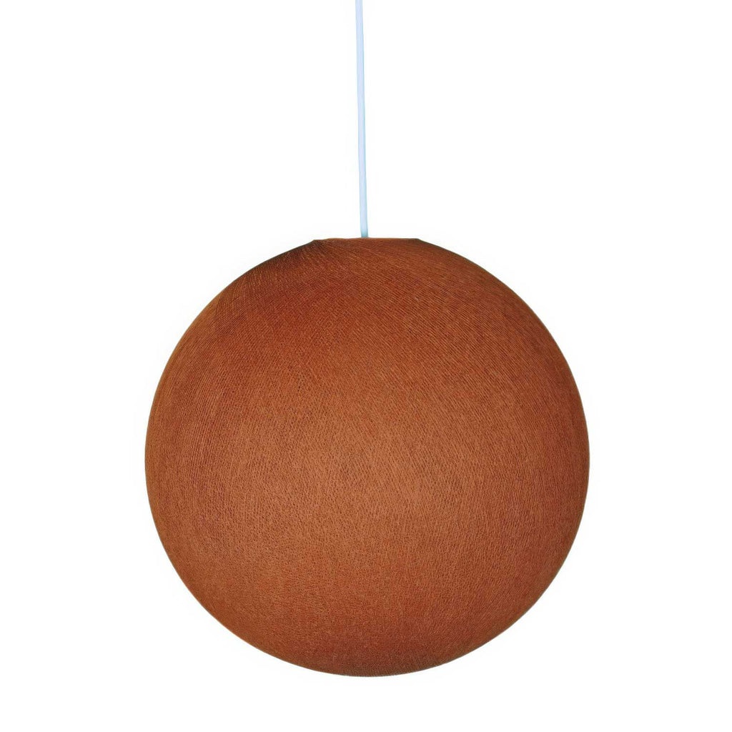 Lampenschirm Sfera aus 100% handgearbeitetem Garn – Polyester Hummerorange