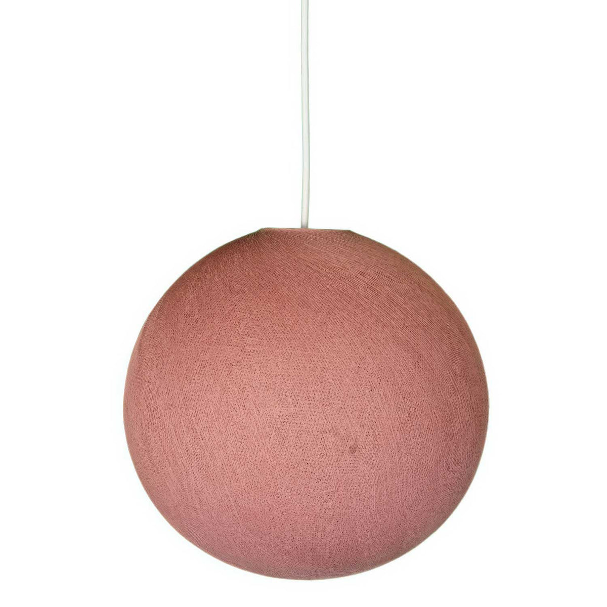 Sphäre-Lampenschirm aus 100 % handgefertigtem Garn - Puder-Polyester