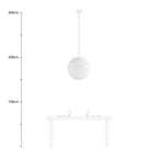 Sfera Light-Lampenschirm aus handgefertigtem Garn – Weißer Polyester – Ansicht 5