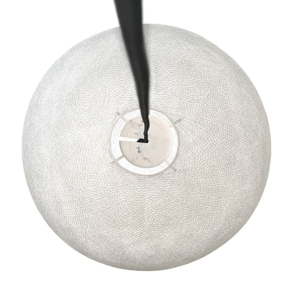 Sfera Light-Lampenschirm aus handgefertigtem Garn – Weißer Polyester – Ansicht 4