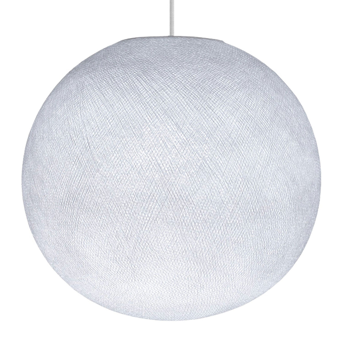 Sfera Light-Lampenschirm aus handgefertigtem Garn – Weißer Polyester – Ansicht 2