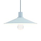 Lampenschirm Swing aus emailliertem Metall für Lampenfassungen E27 - Zuckerpapier-Blau