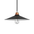 Lampenschirm Swing aus emailliertem Metall für Lampenfassungen E27 - Schwarz