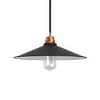 Lampenschirm Swing aus emailliertem Metall für Lampenfassungen E27 - Schwarz