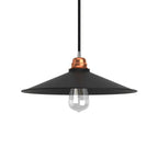 Lampenschirm Swing aus emailliertem Metall für Lampenfassungen E27 - Schwarz innen Schwarz