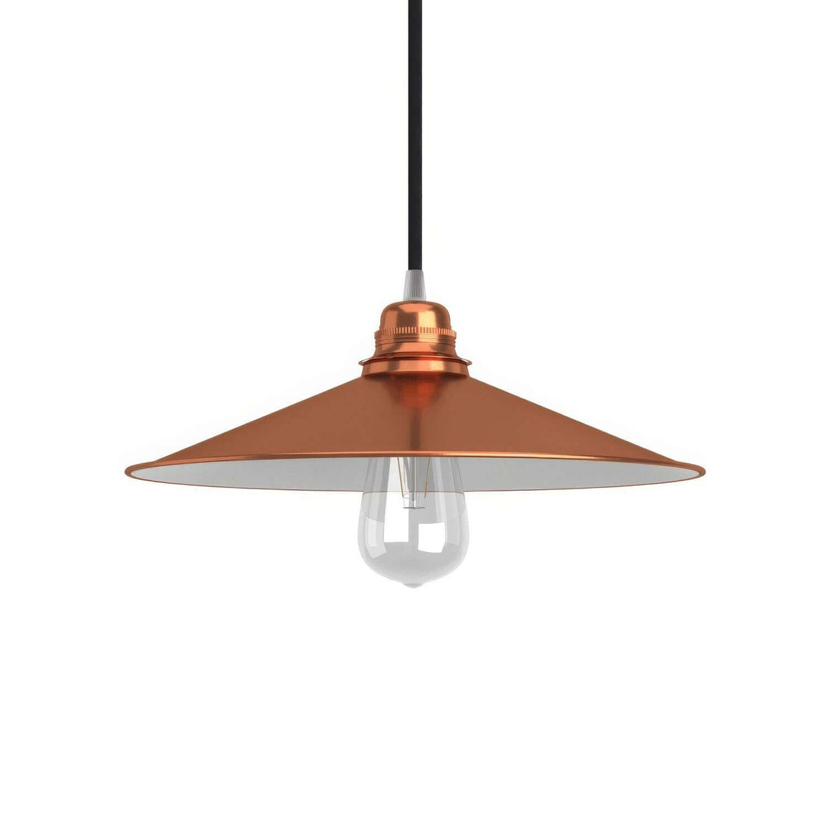 Lampenschirm Swing aus emailliertem Metall für Lampenfassungen E27 – Kupfer