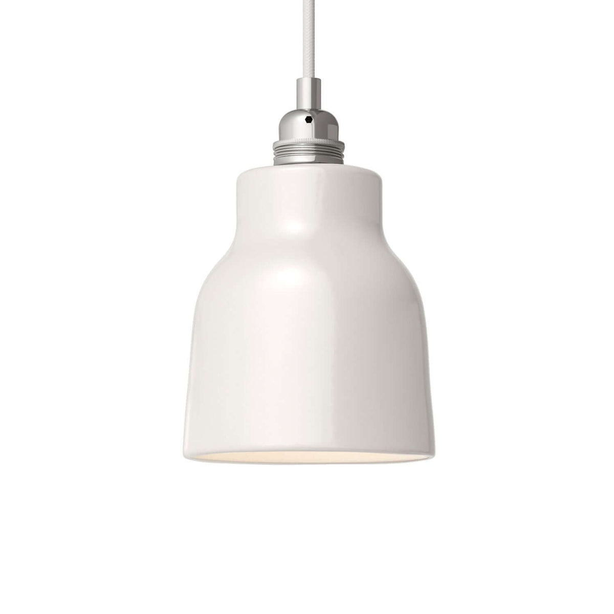 Keramiklampenschirm Vaso, Kollektion Materia - Made in Italy - Glänzend Weiß