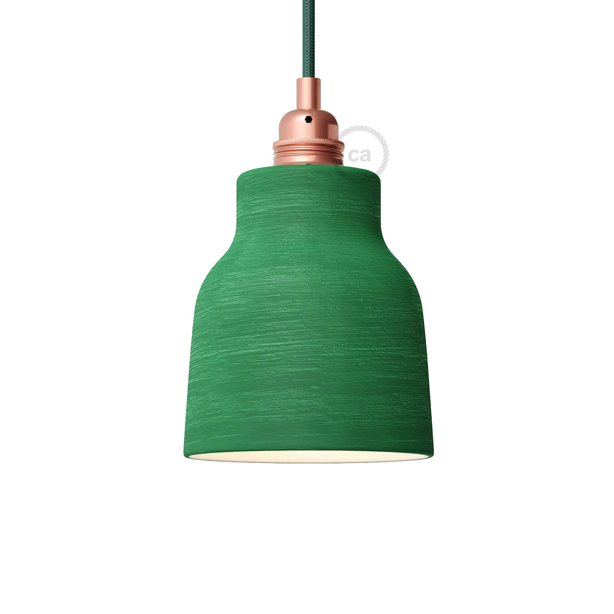 Vaso Lampenschirm aus Keramik, Materia Kollektion - Made in Italy - Evergreen gestreift