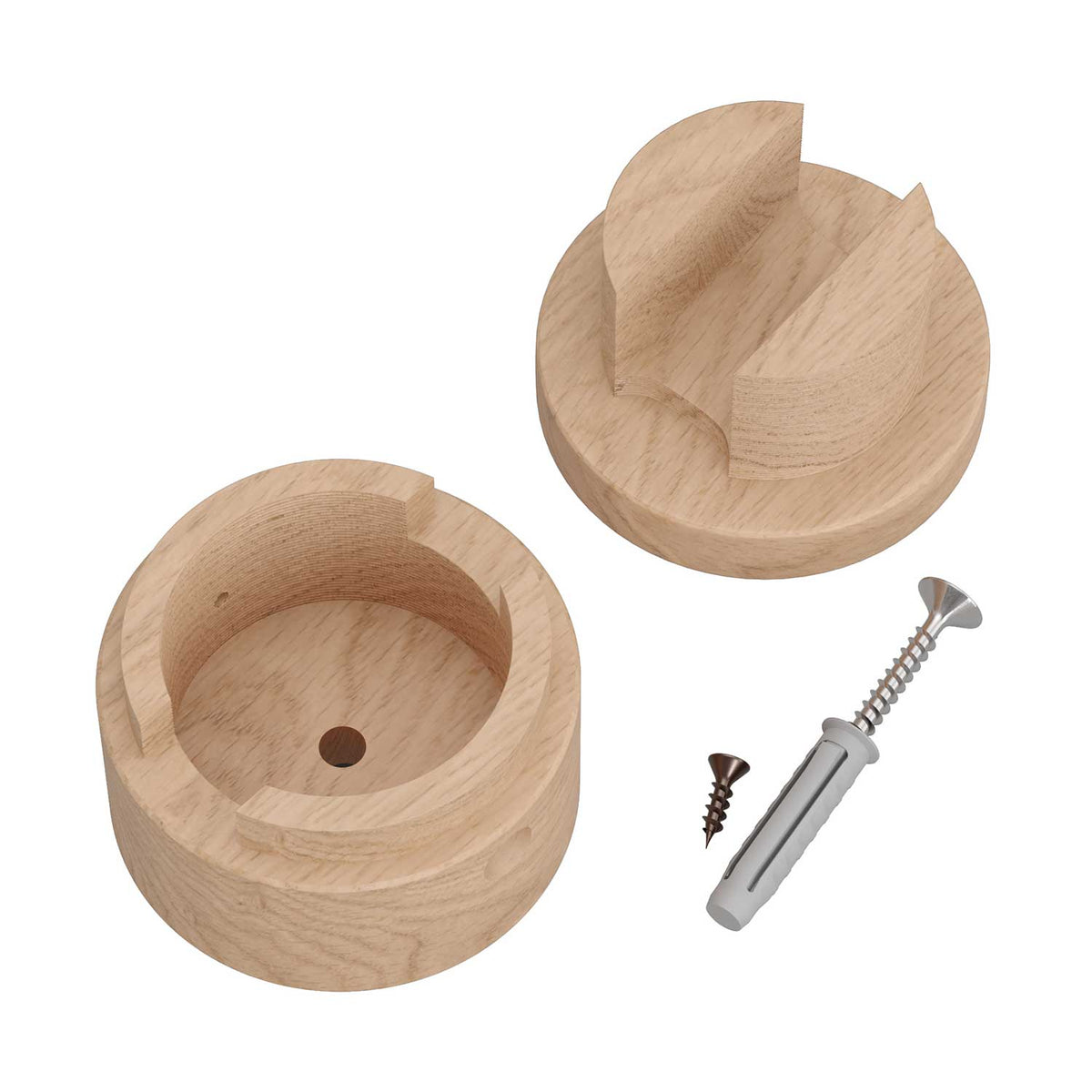 Kabeldurchführung aus Holz für Kettenkabel und Filé-System. Made in Italy – Neutral – Ansicht 3