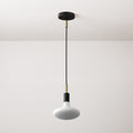 Pendelleuchte komplett mit Textilkabel, Metallfinish und 7cm-Kabelhalter – Schwarz