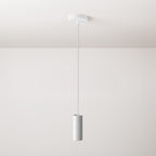 Pendelleuchte komplett mit Textilkabel, Tub-E14-Lampenschirm und Metallfinish – Weiß