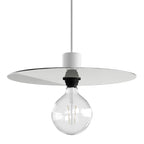 Ellepì-Übergrößenteller aus Dibond für Außenpendelleuchten, Durchmesser 40 cm – Made in Italy – Weiß