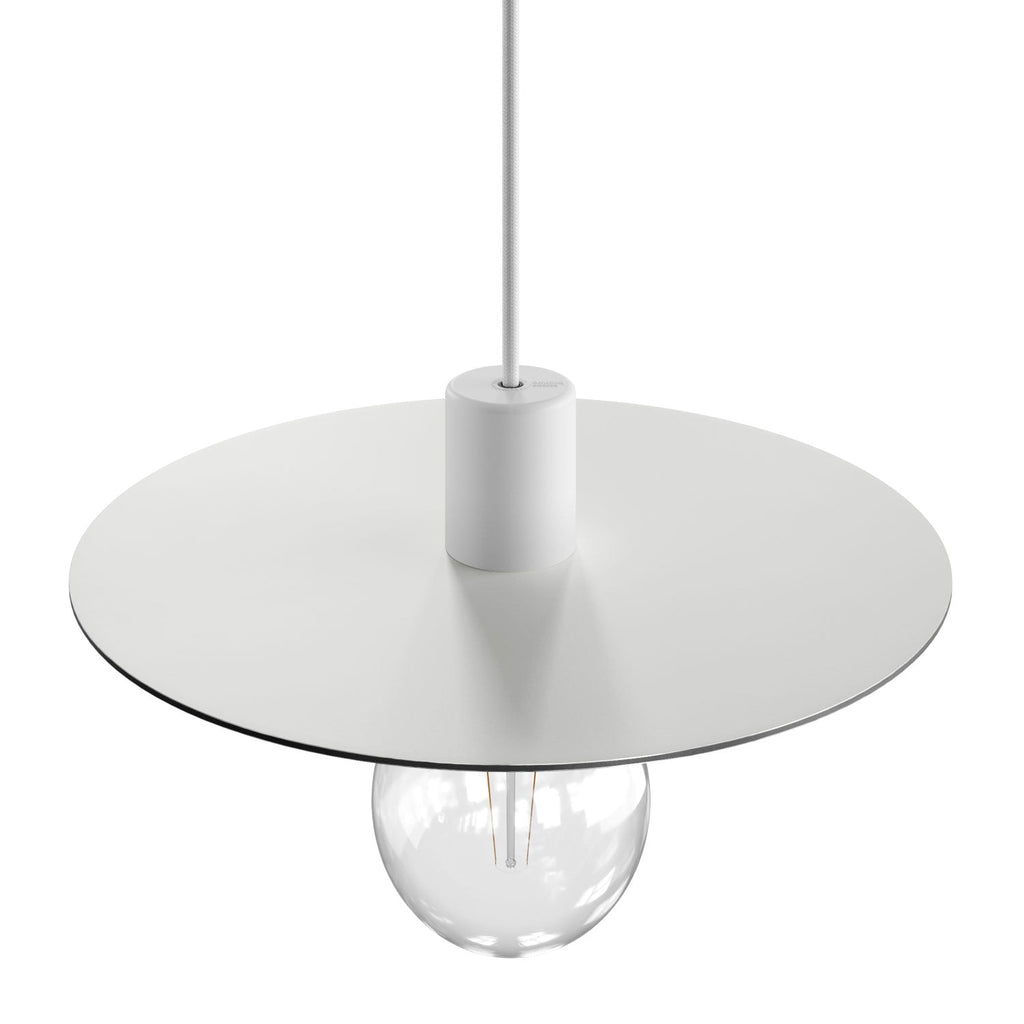 Ellepì-Übergrößenteller aus Dibond für Außenpendelleuchten, Durchmesser 40 cm – Made in Italy – Weiß – Ansicht 2