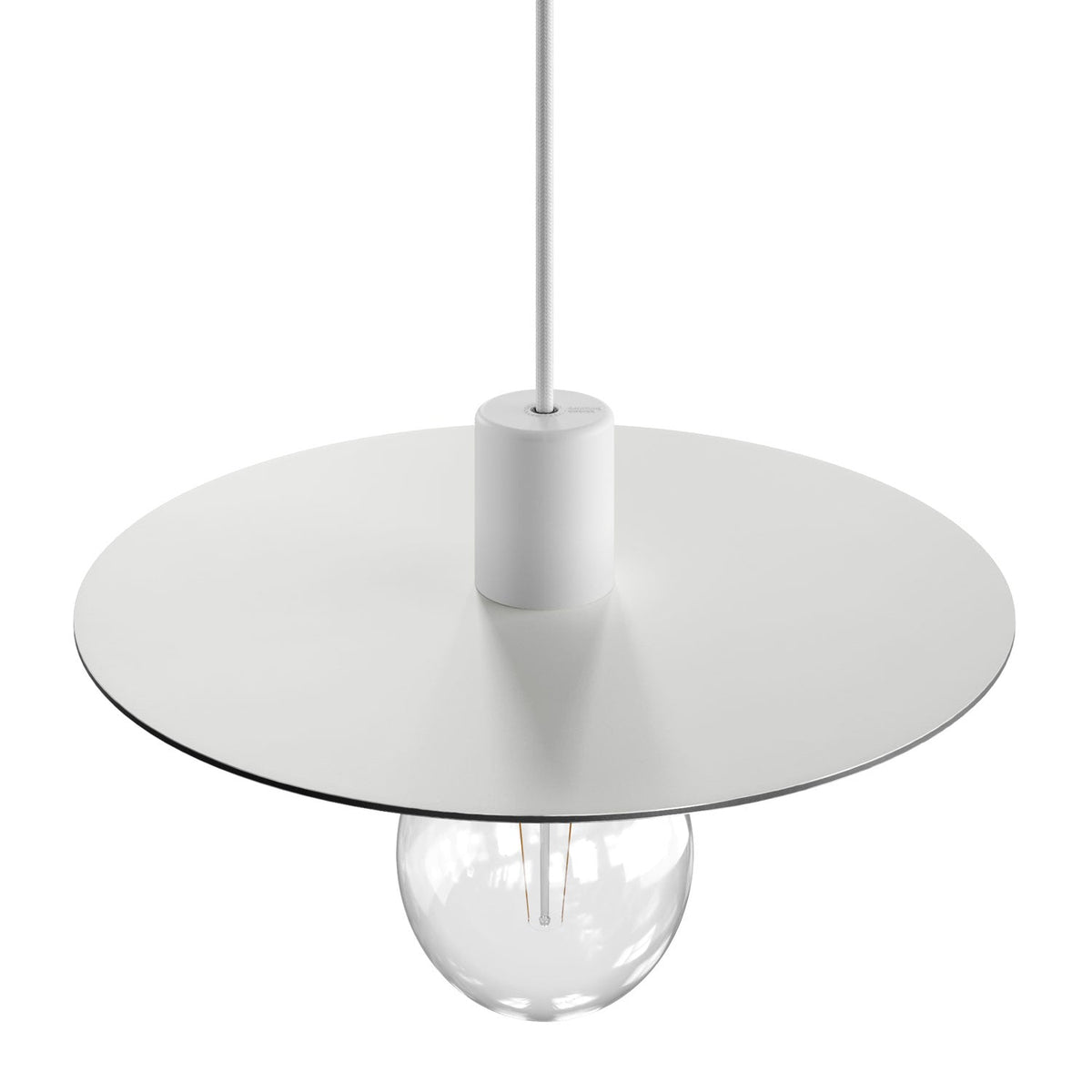 Ellepì-Übergrößenteller aus Dibond für Außenpendelleuchten, Durchmesser 40 cm – Made in Italy – Weiß – Ansicht 2