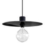 Oversize Ellepì-Platte aus Dibond für Außenpendelleuchten, Durchmesser 40 cm – Made in Italy – Schwarz