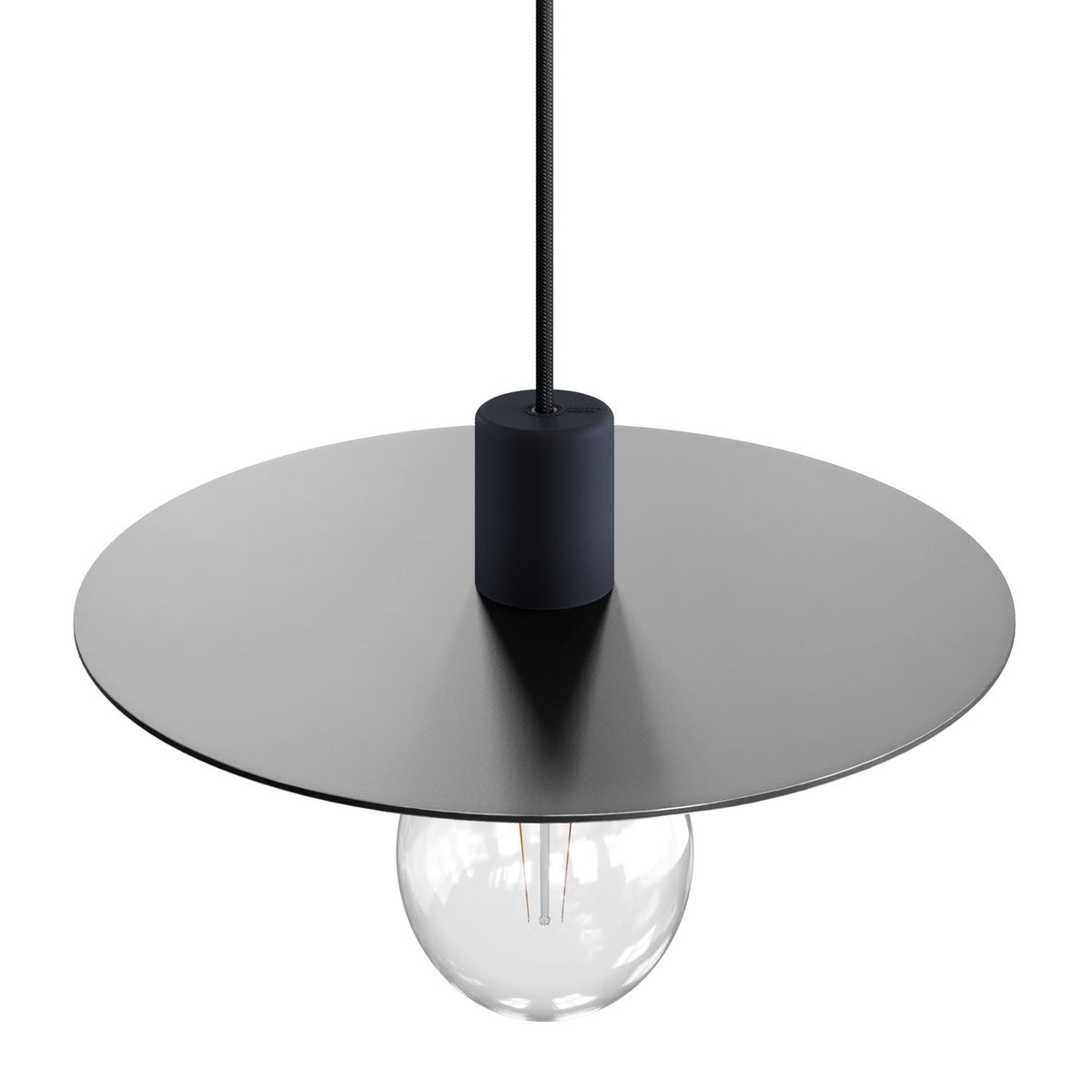 Oversize Ellepì-Platte aus Dibond für Außenpendelleuchten, Durchmesser 40 cm – Made in Italy – Schwarz – Ansicht 2