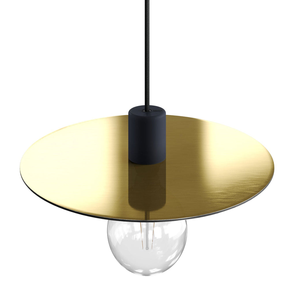 Ellepì Übergröße-Teller aus Dibond für Outdoor-Pendelleuchten, Durchmesser 40 cm – Made in Italy – Kupfer und Bronze – Ansicht 2