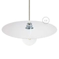 Piatto Ellepì Oversize aus lackiertem Eisen für Pendelleuchten, Durchmesser 40 cm – Made in Italy – Weiß