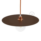 Ellepì-Übergroßer Teller aus lackiertem Eisen für Hängeleuchten, Durchmesser 40 cm – Made in Italy – Corten-Effekt