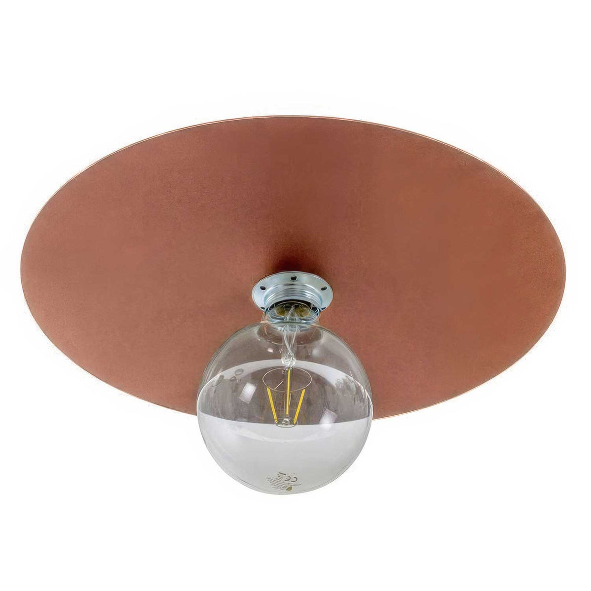 Ellepì Oversize-Teller aus lackiertem Eisen für Pendelleuchten, Durchmesser 40 cm - Made in Italy - Kupfer – Ansicht 2